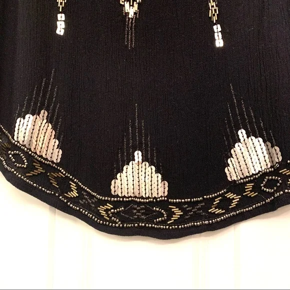 Free People Bad Girls Do it Well Embellished Beaded Black Tank Top size Small - Picture 5 of 14